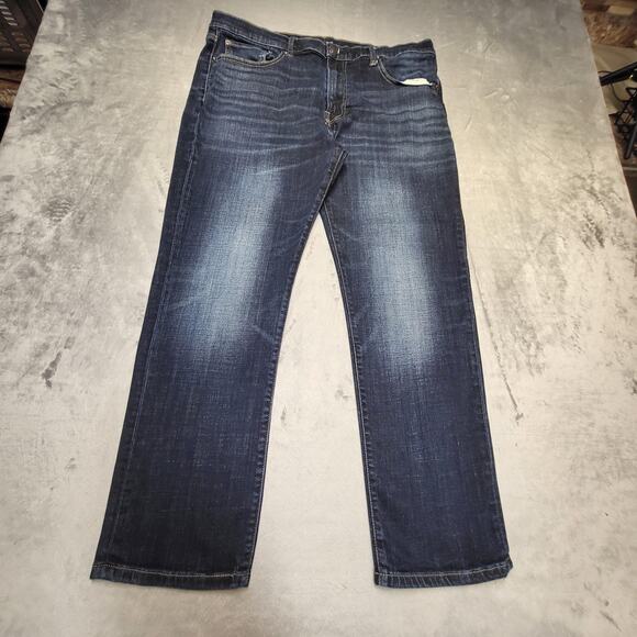 Lucky Brand Jeans Mens 38x28 Blue 223 Straight Leg Stretch Denim Coolmax - Picture 1 of 11